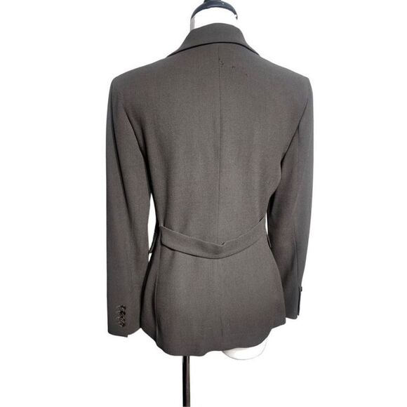 Anne Klein Olive Green Vintage Wool Suit Jacket Blazer size 4 - Picture 2 of 7